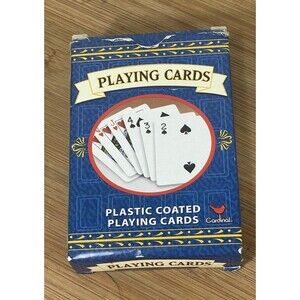 Vintage Cardinal Plastic Coated Playing Cards Deck, 1999, Used